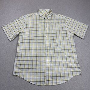 Roundtree & Yorke Gold Label Shirt Mens Large Perfect Performance Short Sleeve